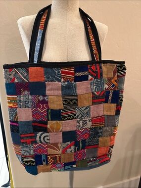 Patchwork Multicolor Tote Bag - Boho Chic - NWOT